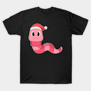 Worm Christmas Christmas hat T-Shirt